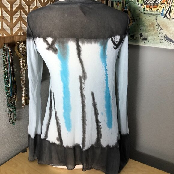 Pete Mesh Abstract Tie Dye Top - Fairy Core - Picture 3 of 10